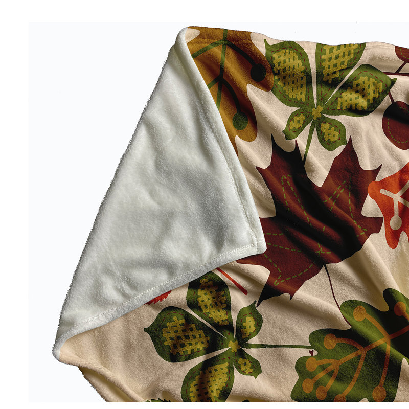 Jeté d'automne Fall Leaves, Chêne, L 30 po x L 39,75 po