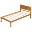 Base de lit plateforme simple avec tête de lit, base à lattes de bois, sans sommier, support incassable en chêne,-1851778555