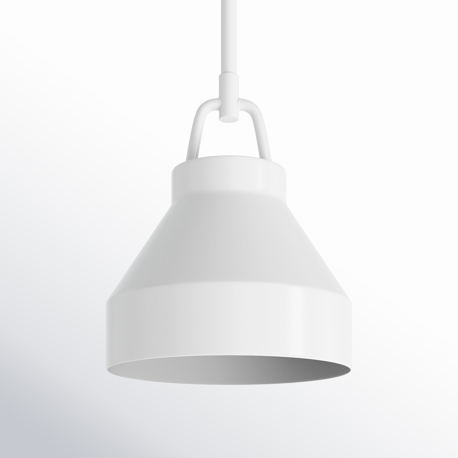 Orion Single Light Metal Dimmable Pendant, White, 48.25" H x 8" W x 8" D