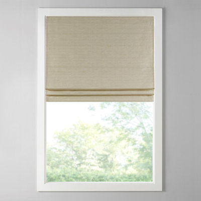 Printed Faux Silk Room Darkening Cordless Roman Shade