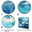 Teal White Ocean Serenade Pointillism II - Nautical & Beach Canvas Print-144362253-144362254