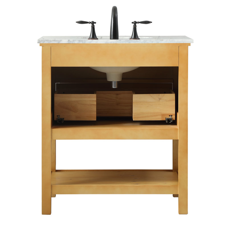 Ensemble de meuble-lavabo simple 30 po Bonsai, Naturel
