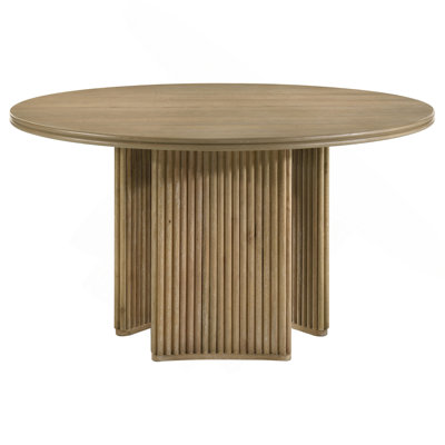 Dreydon Distressed Light Brown Round Dining Table