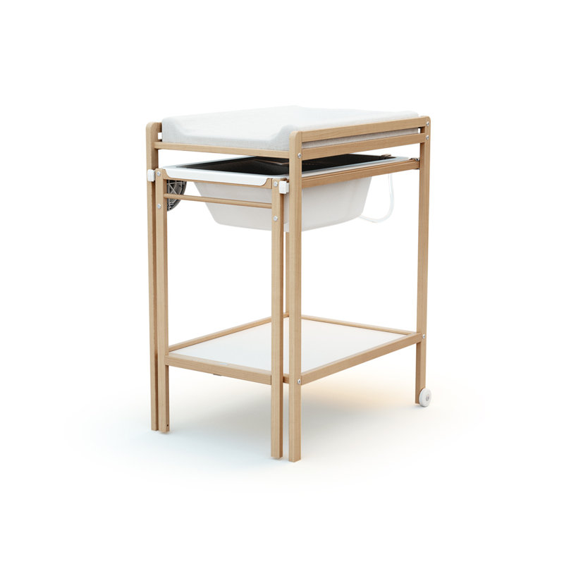 Eloida Changing Table with Bath, Brown