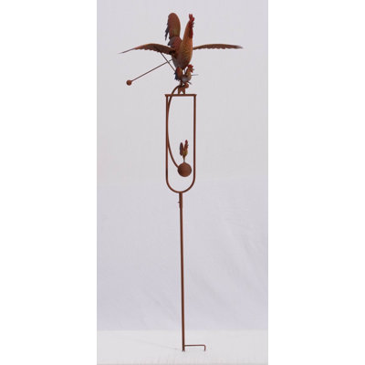 Metal Rocking Rooster Garden Stake