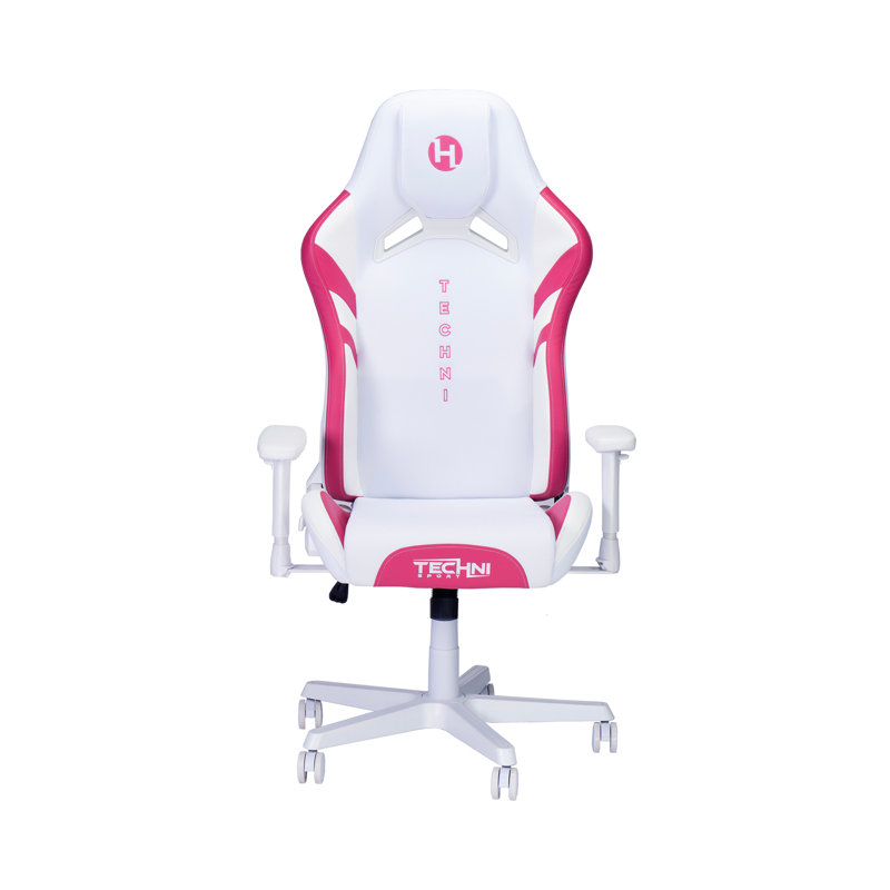 Fauteuil de jeu Sport F72 Echo, Blanc, Blanc / Rose