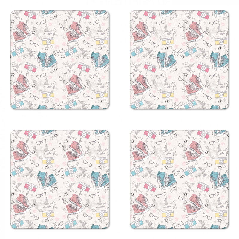 Square 4 Piece Coaster Set