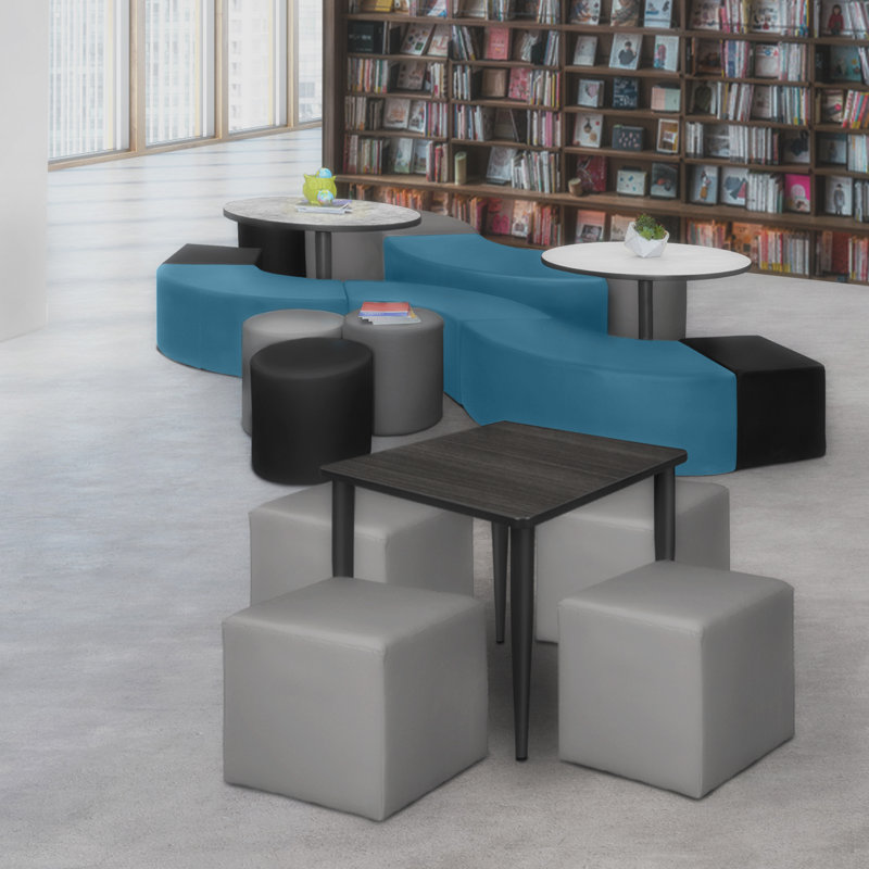 Regency Aurora Curved Vinyl Ottoman
