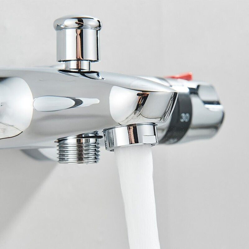 Akie 2 Handle Wall Roman Tub Faucet Bath Filler with Diverter