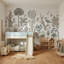 Papier peint botanique rétro-663915821-663915818