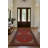 Guria Red Oriental Vintage Look Machine Printed Cotton Chenille Area Rug-1961109748
