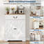 Armoire-bar Farmhouse avec 2 portes et tiroir, buffet de rangement pour la cuisine, tablette réglable, assemblage facile