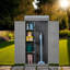 Grande remise verticale en bois avec plateau en métal et 3 tablettes, armoire à outils de jardin