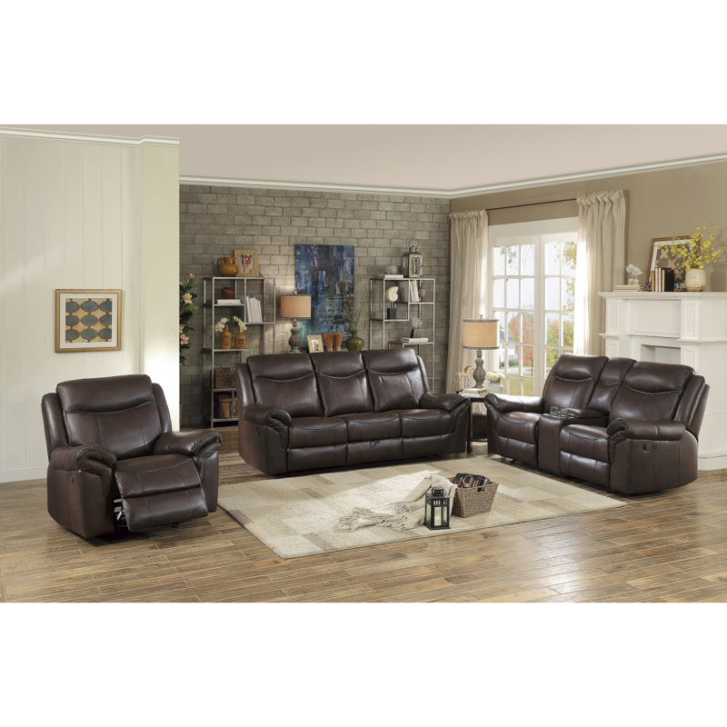 Causeuse inclinable 2 pièces Modern Canapé, Marron foncé