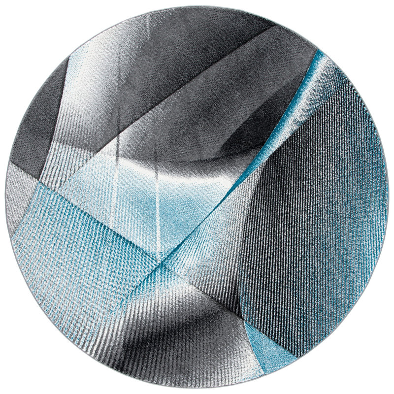 Tapis abstrait performance Vilica, Rond 6 pi 7 po