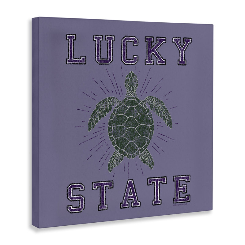 Art mural Lucky Sea Turtle State par Spirit Animals / Life Is High, H 30 po x l 30 po