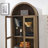 Arched Storage Cabinet With One Lamp, Wooden Storage Cabinet For Kitchen, Living Room, Office-1644168036