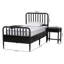 Ensemble de chambre à coucher 3 pièces Baxton Studio Dejahnay, simple, noir-1483360722