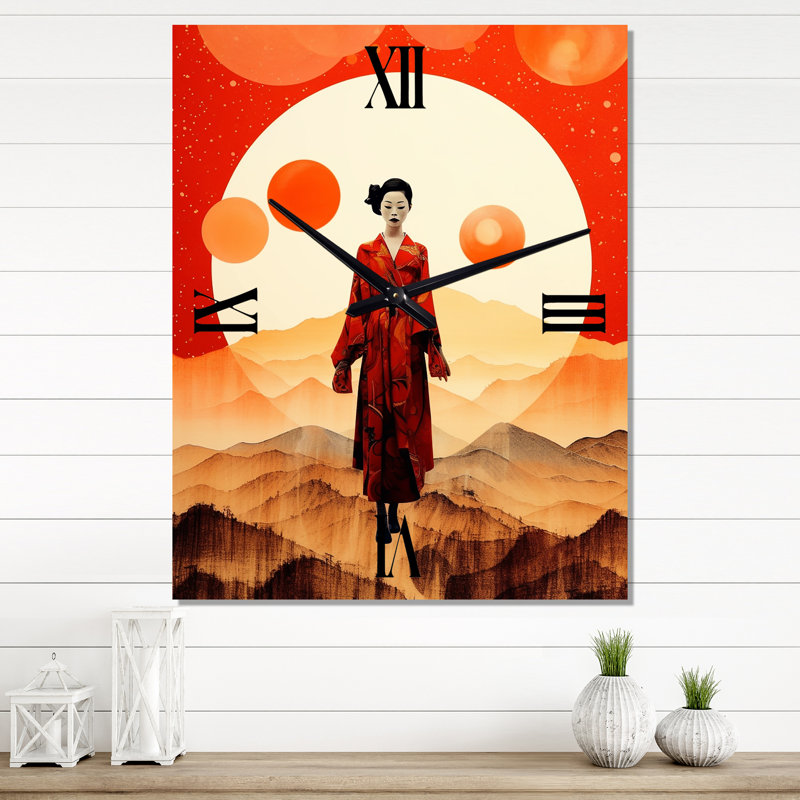 Horloge murale géante japonaise, H 32 po x l 24 po x P 1 po