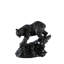 Nifao Aluminum Bear Catching Fish Statue with River Rock Detail - Realistic Wildlife Sculpture, Bronze Finish, 25" x 15" x 22"H