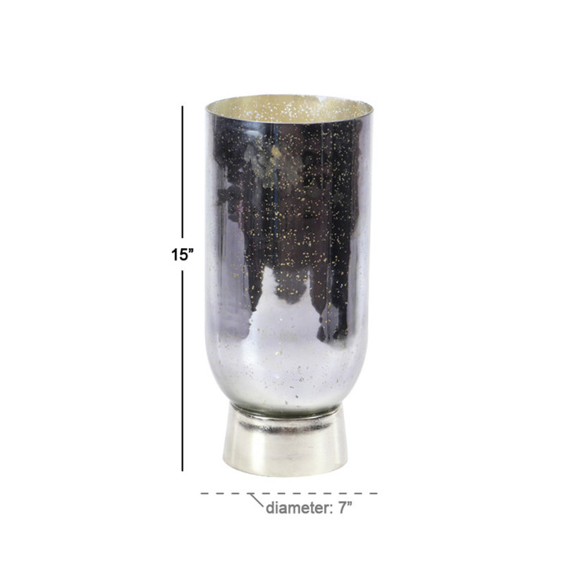 Glass Tabletop Hurricane, 15" H x 7" W x 7" D
