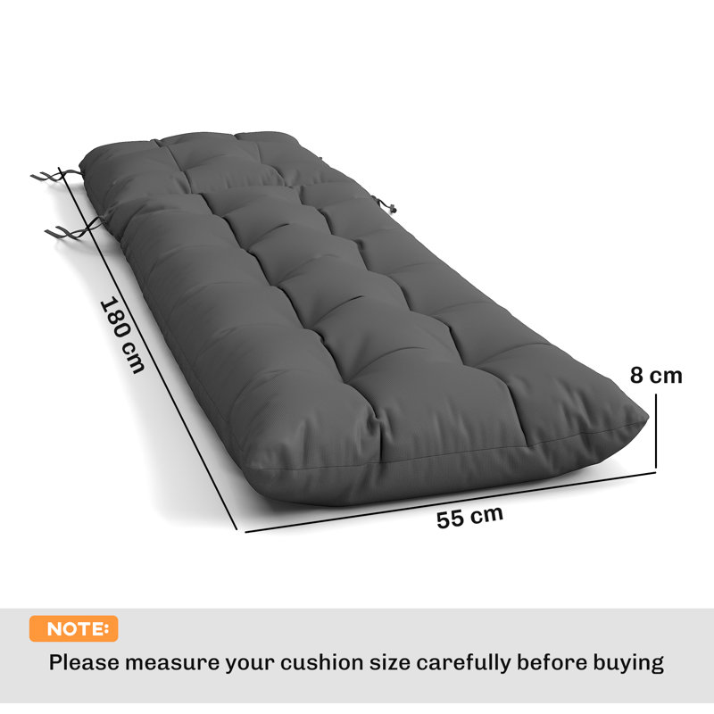 Outdoor Seat Cushion Set, Dark Grey