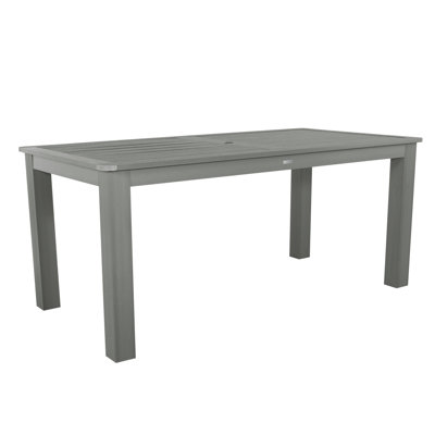 Highlawn Rectangular Outdoor Dining Table With Umbrella Hole , in. W 41.75'' in. D