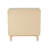 Bartlett Wooden Art Deco Inspired Carved Arch 2 Door Geometric Brown Cabinet with Gold Ring Handles