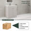 Lavabo de salle de bain autoportant et 2 portes d'armoire à fermeture en douceur -640615395-640615405