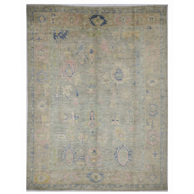 Tapis vert mer de haute qualité noué à la main