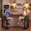 Ensemble de 1 tabourets de bar modernes pivotants, vert-1265229818-1265229817