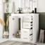 Solid Wood Frame 30'' Bathroom Vanity With Ceramic Sink, Soft - Closing Hinges, Boards, 3 Drawers, Ample Storage, Exquisite Metal Handle, Retro Appearance Frame, , Unique Groove Pattern, Smooth
