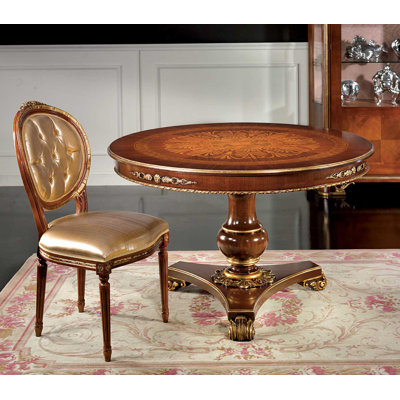 Rosewood Solid Wood Pedestal Dining Table