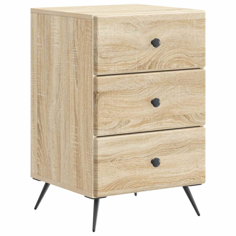 43cm W Manufactured Wood Bedside Table, Sonoma Oak