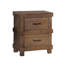 Table de chevet en bois avec 2 tiroirs