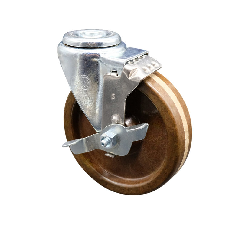 High Temp Phenolic Swivel Bolt Hole Caster