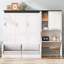 Lit escamotable multifonctionnel avec canapé, bureau et armoire de rangement - Conception pliable peu encombrante, pleine grandeur-36751506