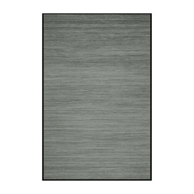 Tapis gris uni lavable à la machine