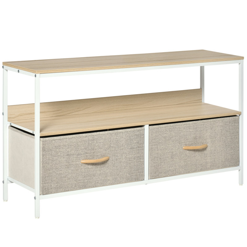 Friese TV Stand for TVs up to 48", Maple/White