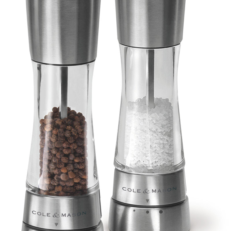 Cole & Mason Derwent Silver Stainless Steel Pepper Grinder 7.5"