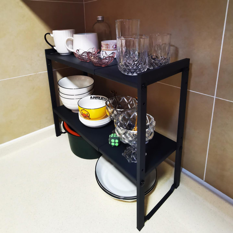 2 Tier Expandable Cabinet Shelf Organizer