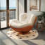 Chaise berçante moderne rembourrée-111644200