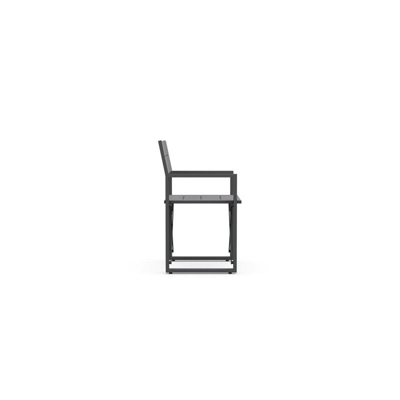 Amalfi Director's Chair White, Charcoal