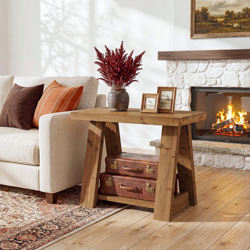 Solid Wood End Table, 1PC