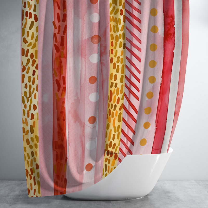 Alsfeld Abstract Shower Curtain, 84" H x 71" W