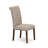 6 Piece Kitchen Table Set Contains a Rectangle Dining Room Table and 4 Light Tan Linen Fabric Upholstered Chairs with a Bench, 36x60 Inch, Mahogany-78871955-78871952-25523508
