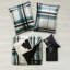 Édredon et drap de lit simple TG sarcelle / noir à motif écossais - literie en microfibre 7 pièces, sécuritaire pour la peau, lavable à la machine, housse de coussin contrastante
