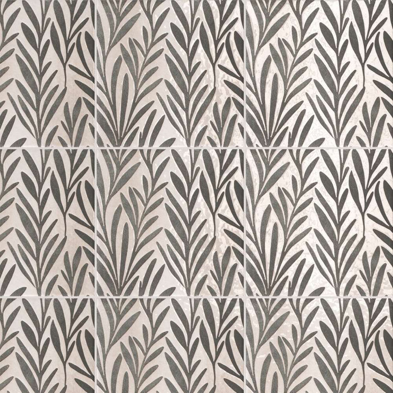 Olea 6" x 6" Porcelain Wall Tile, Leaves