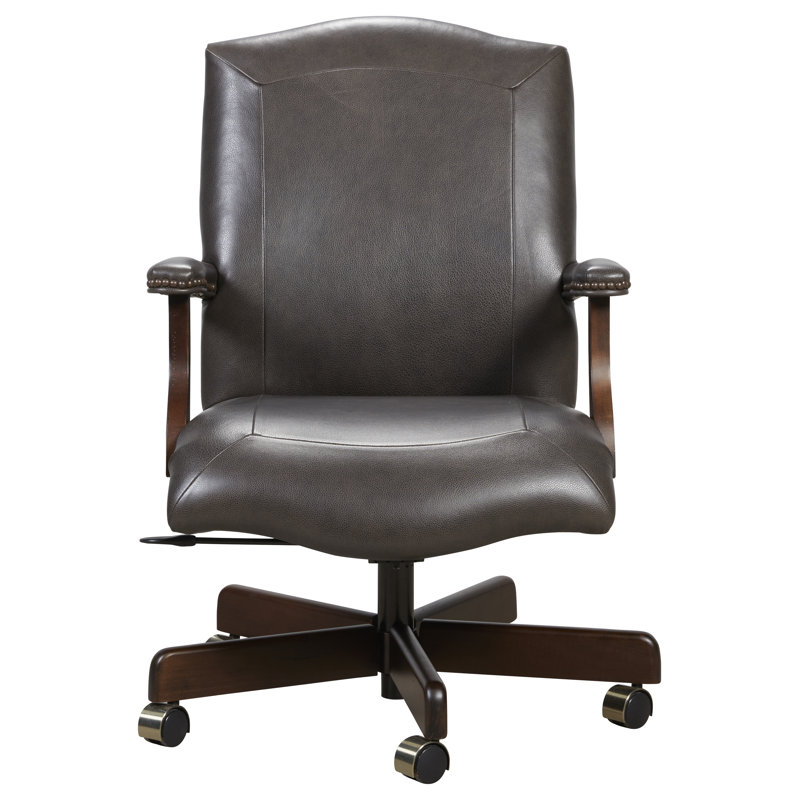 Fauteuil de direction pivotant en cuir véritable Taft Office