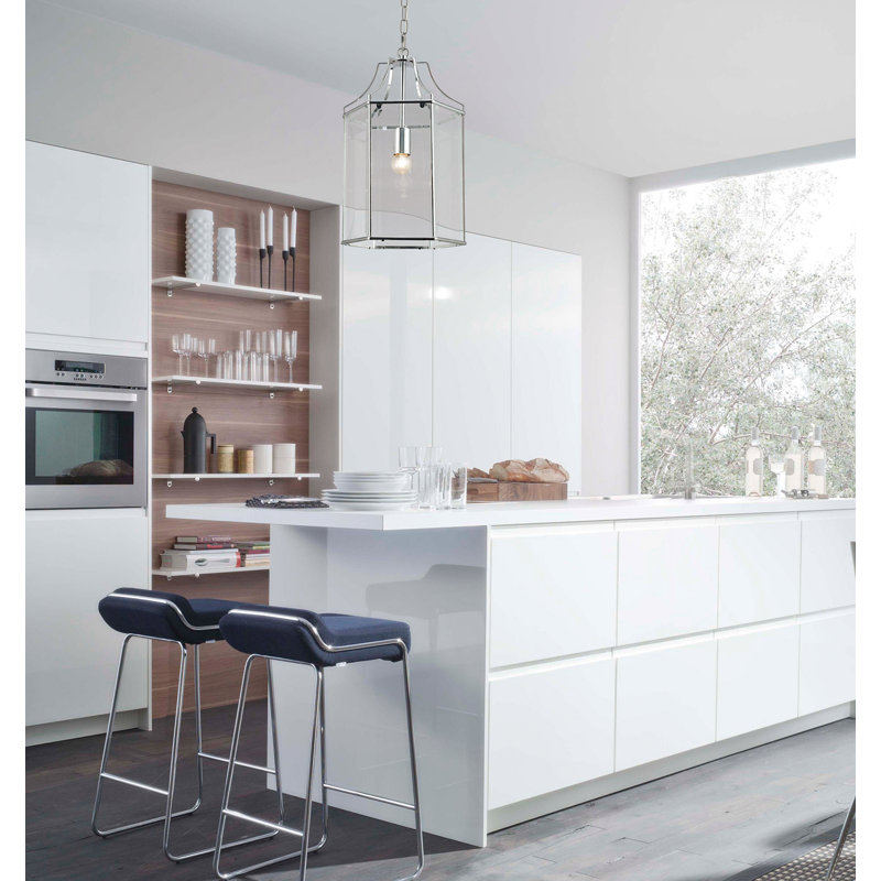Melillo 1 - Light Lantern Pendant, Polished Chrome